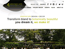 Tablet Screenshot of greenscapedecor.com